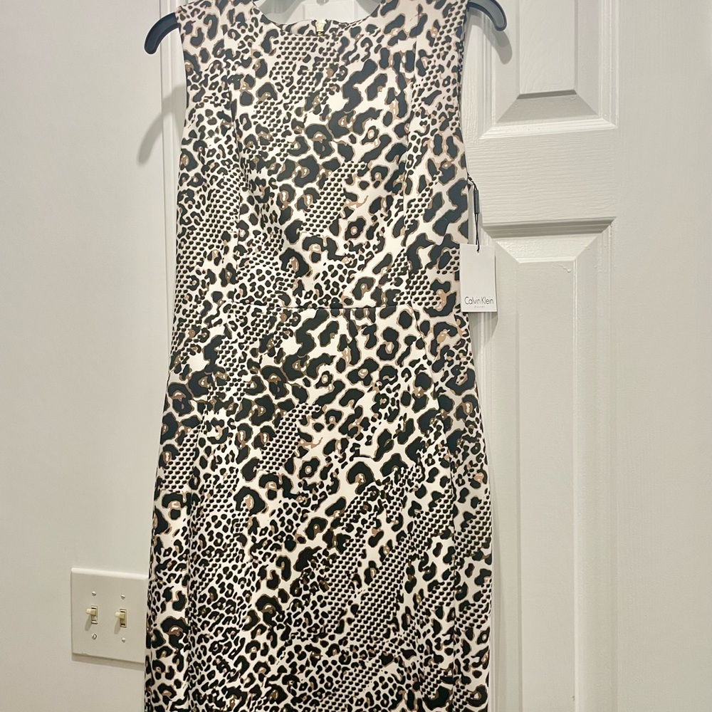 Animal print, Calvin Klein dress. New with tags, size 6 Women